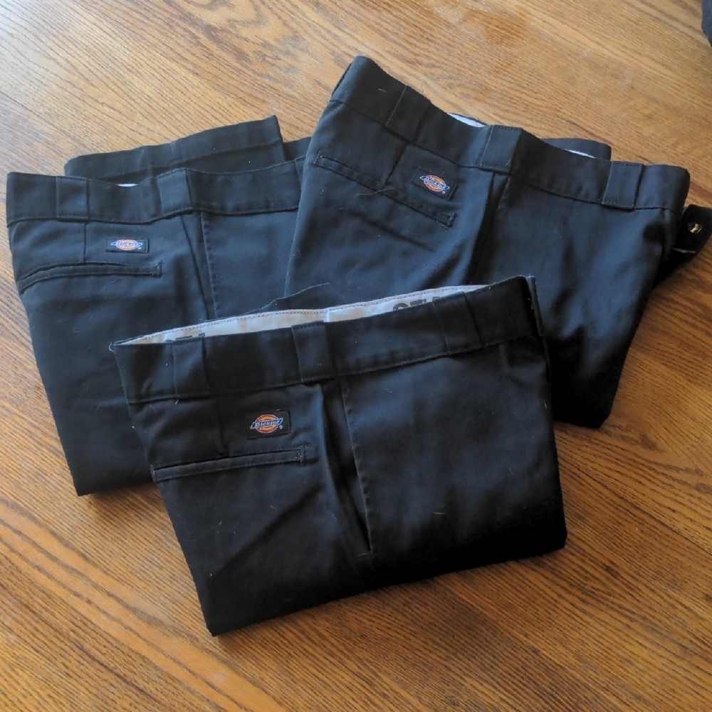 Dickies Men's Classic Black Chinos 2 Pairs